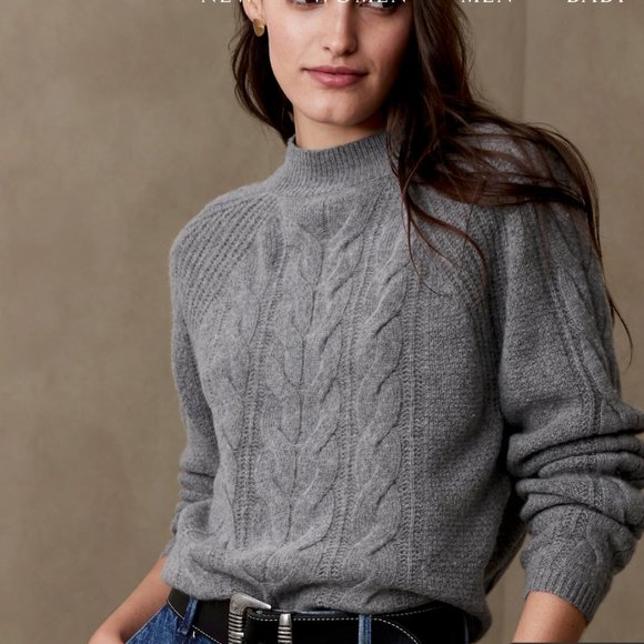 Banana Republic | Sweaters | Banana Republic Pura Merinoblend Sweater In  Heather Gray | Poshmark
